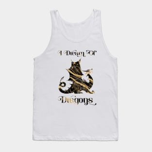 I Dream Of Dragons, Gold Lava Tank Top